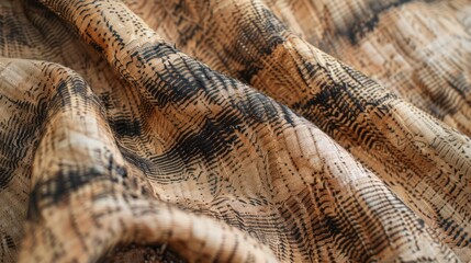 Fototapeta premium A close-up photo of a traditional Hawaiian tapa cloth with its unique bark texture