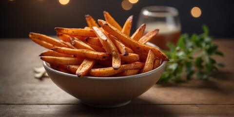 The sweet potato fries are crispy and flavorful image.