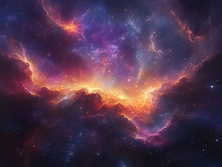 Fototapeta premium Cosmic Nebula with Stars.