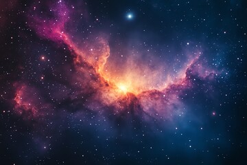 Fototapeta premium Cosmic Nebula with Stars.