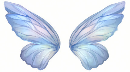 A pair of fantasy fairy wings isolated on a transparent background. Fairy. Illustration © Thiago