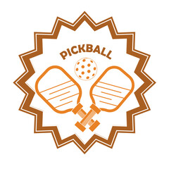 Flat design pickleball vintage logo