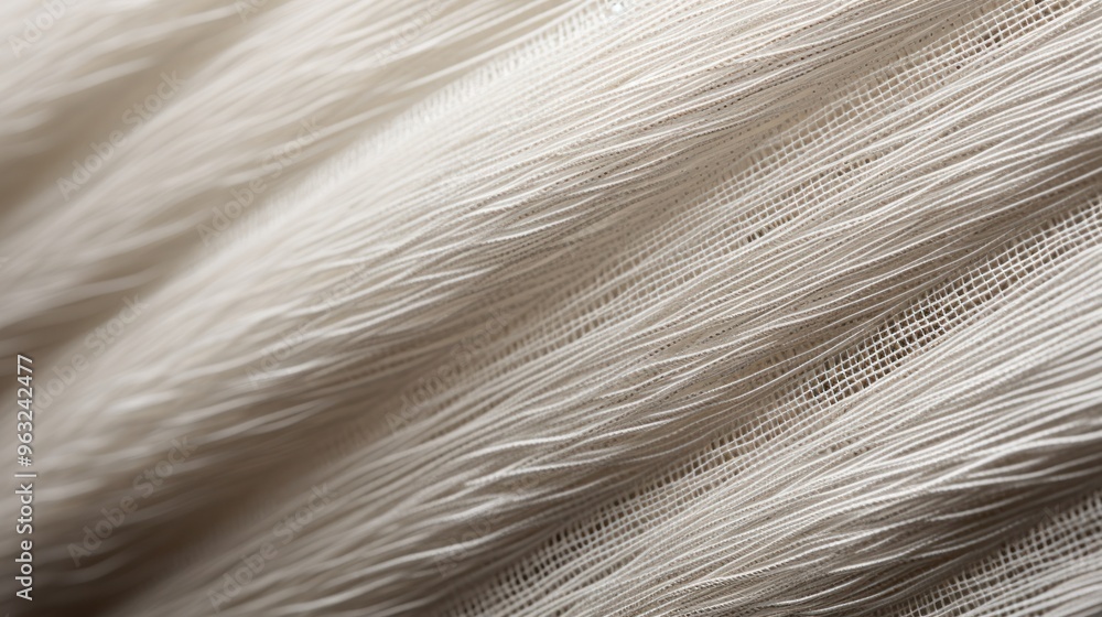 Poster a close-up view of a textured fabric, showcasing the intricate weave of threads, the subtle play of 