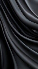 Obraz premium A black and white image of a long, flowing piece of fabric