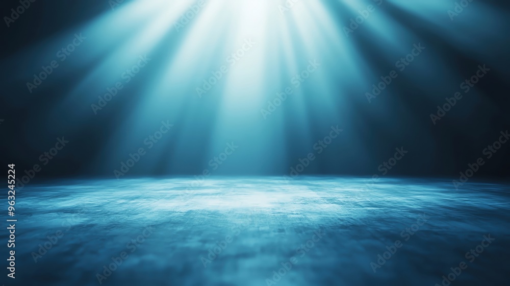 Poster enchanting beam of light illuminating a dark space, creating a mystical atmosphere perfect for creat