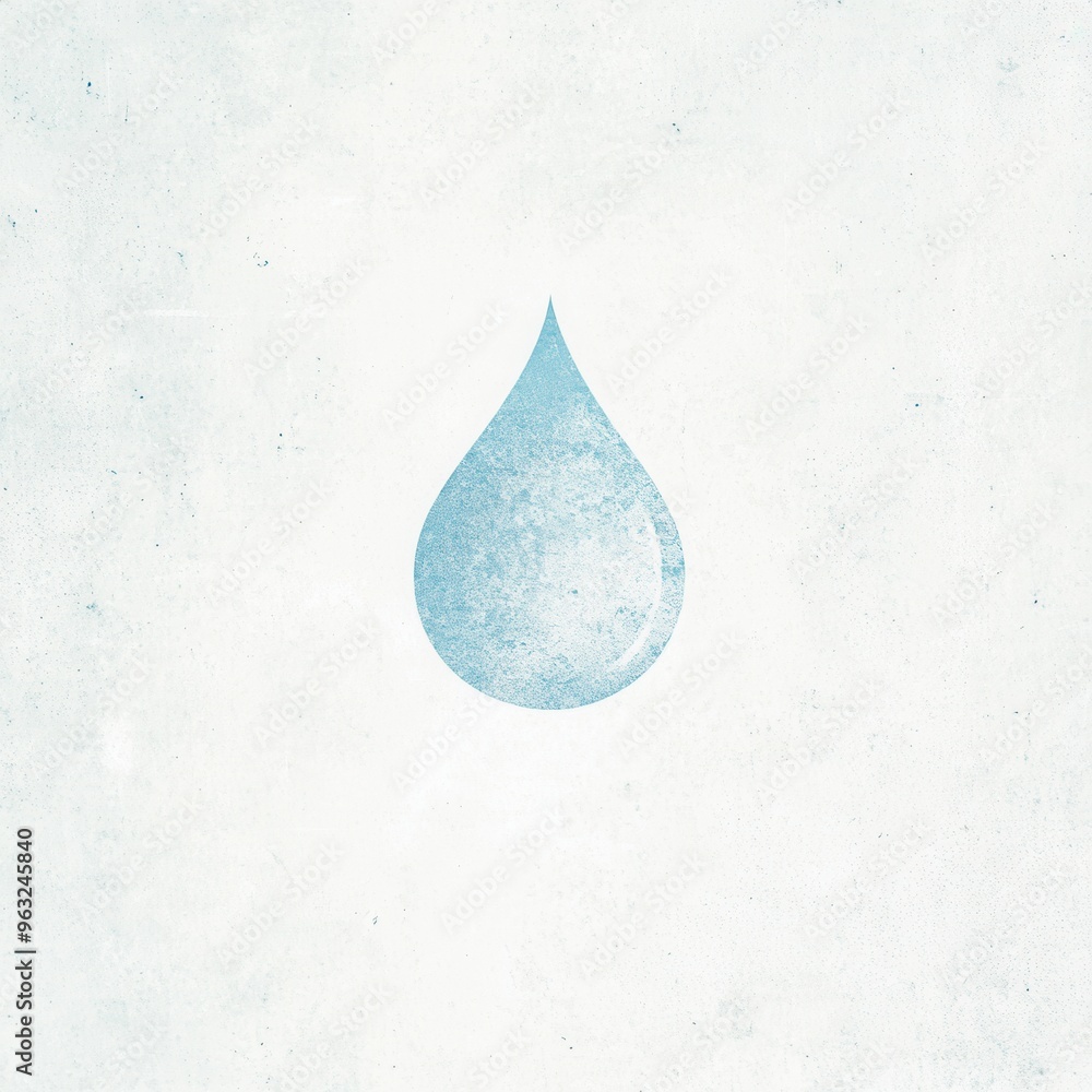Fototapete a single drop of water represents hydration and freshness, emphasizing a minimalist approach to desi