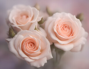 watercolor Background of delicate roses. The photograph shows a background of flowers