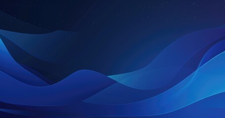 A smooth gradient of blue waves creating a serene and calming background.