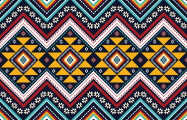 Decorative abstract geometrical ethnic oriental pattern traditional. Abstract ethnic background Design for carpet, wallpaper, clothing, wrapping, batik, fabric, and traditional print vector. 