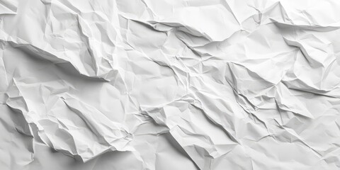 Obraz premium Crinkled white paper texture, versatile for various applications.