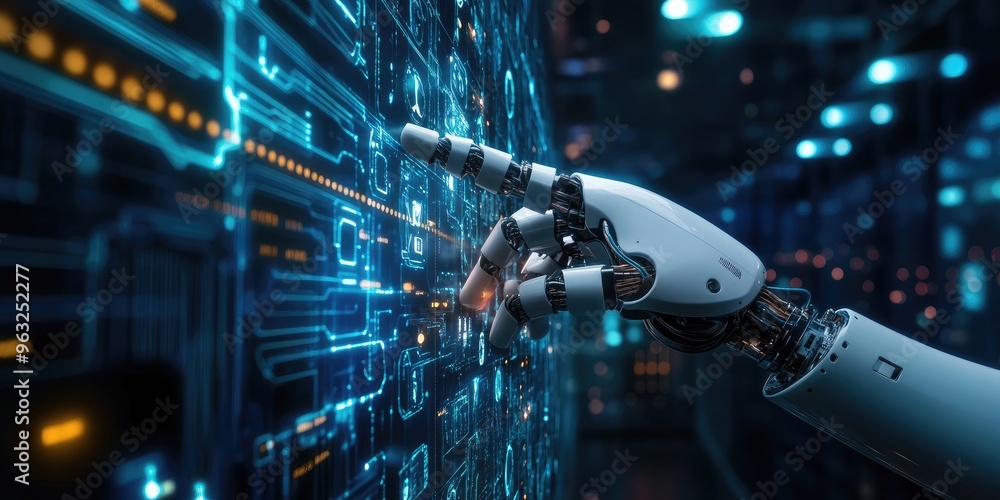 Poster digital transformation and iot strategy for modern business and global capabilities.