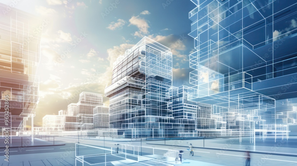 Poster innovative modern architecture firm specializing in creative futurefocused building design and const