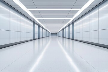 Sleek airport gateway with minimalist design and soft ambient lighting, minimalist airport gateway, modern travel space