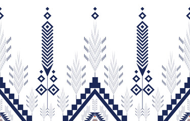 Geometric ethnic oriental seamless pattern traditional design. Design for background, carpet, wallpaper, clothing, wrapping, Batik fabric. Vector illustration. embroidery style. Abstract background.