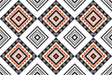 Geometric ethnic oriental seamless pattern traditional design. Design for background, carpet, wallpaper, clothing, fabric. Vector illustration. embroidery style. Abstract background. Boho motif.