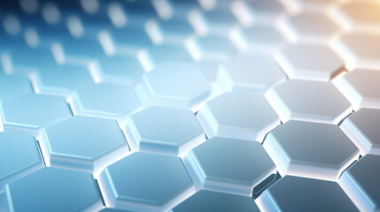 Hexagon background. Hexagonal shapes, honeycomb pattern. Geometric and three-dimensional design. Futuristic and technological wallpaper.