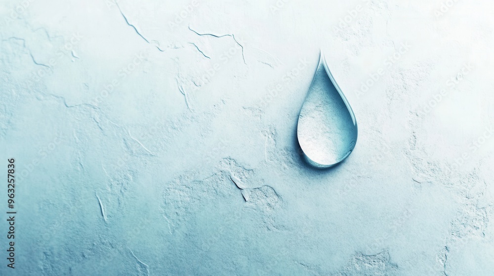 Aufkleber a simple logo showcases a single drop of water, conveying themes of hydration, freshness, and purity