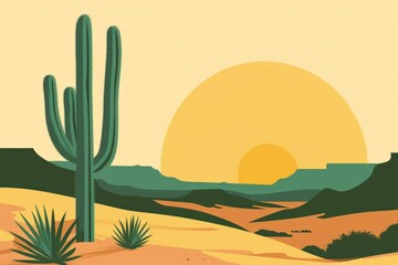 Expansive pink building standing alone in a desert landscape, AI-generated.. Beautiful simple AI generated image