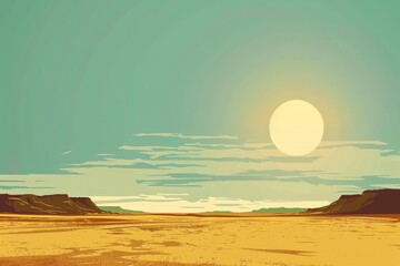 Adobe house in desert landscape at midday, cut out - stock png.. Beautiful simple AI generated image