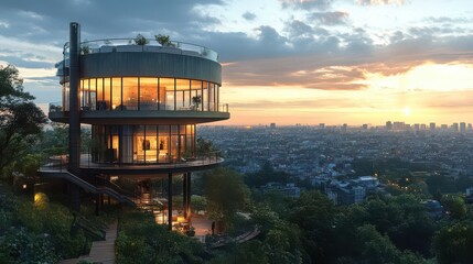 Converted water tower luxury penthouse with 360degree views  in a dynamic