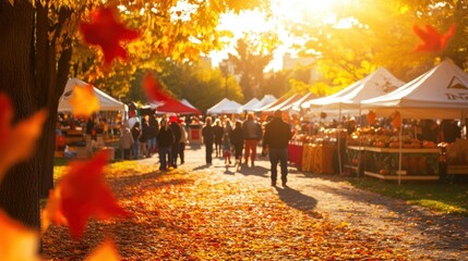 Harvest Market Scene