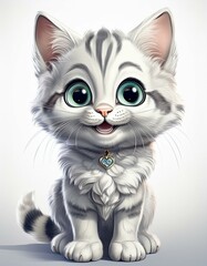 Obraz premium cat isolated on white 