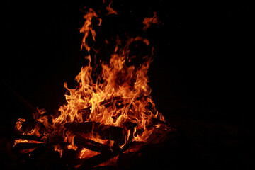 Obraz premium fire in the fireplace