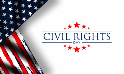 Civil Rights Day  with US flag , vektor background .