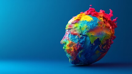Fototapeta premium Abstract Colorful Earth Portrait