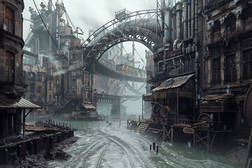 old mill in the city