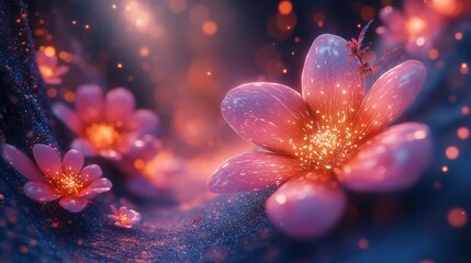 Fairytale magical alien flowers.