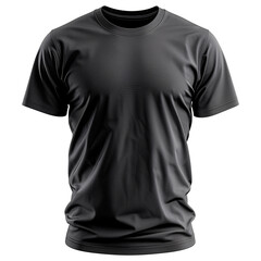 black t shirt mockup isolated on white