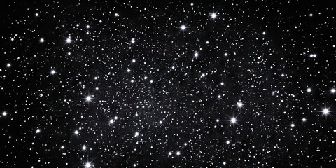 Fototapeta premium Velvet Void: A pitch-black night sky, filled with countless stars, their twinkling light contrasting with the inky darkness.