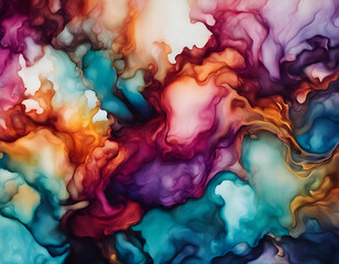 Fototapeta premium Alcohol ink texture. Fluid ink abstract background. art for design background.