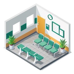 Fototapeta premium waiting room isometric