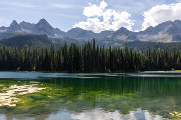 lake and mountains