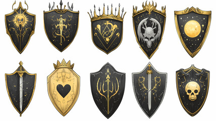 Obraz premium set of shields