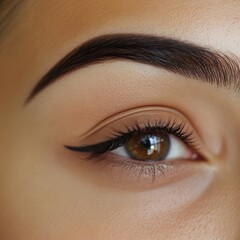 Obraz premium Application of eyebrow products for perfectly shaped brows 