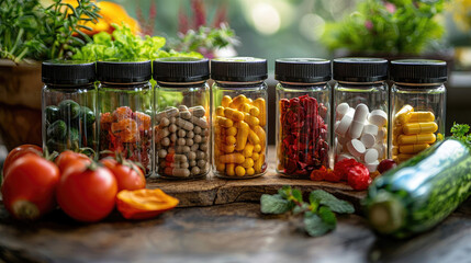 jars of pickled vegetables