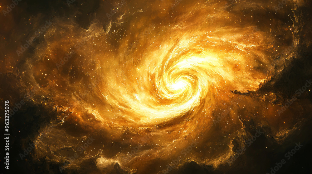 Wall mural spiral galaxy in space