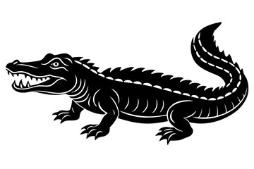 Alligator silhouette vector illustration