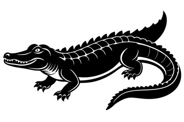 Alligator silhouette vector illustration