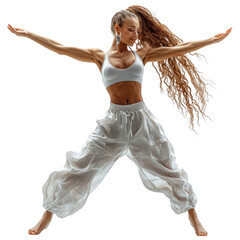 Choreographer woman isolated on a transparent background png file no background - pretty female model portrait png file