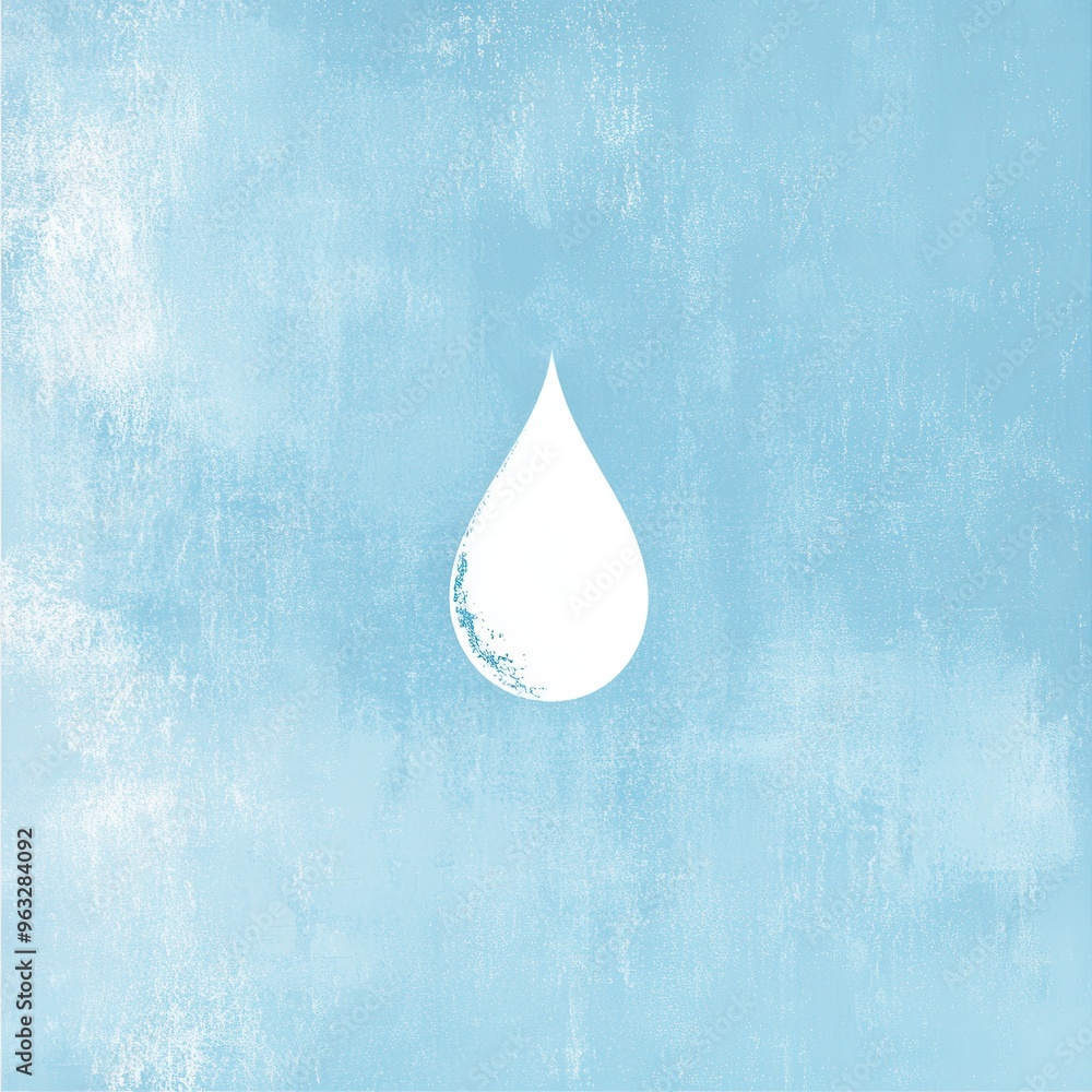 Poster a simple yet impactful design showcases a pristine drop of water, embodying the essence of hydration