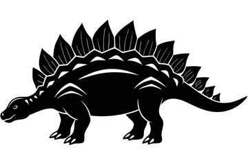 Ankylosaurus silhouette vector illustration