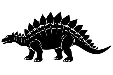 Ankylosaurus silhouette vector illustration