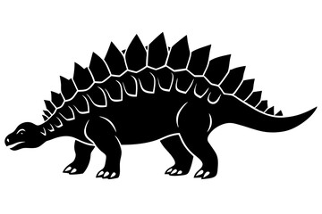 Ankylosaurus silhouette vector illustration