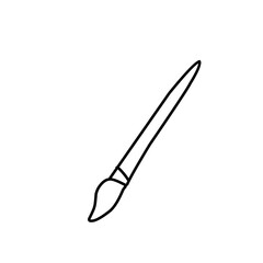Paint brush line icon