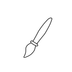 Paint brush line icon