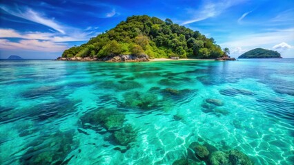 Fototapeta premium Crystal clear waters surrounding the stunning islands of Mu Koh Surin, tropical, paradise, Thailand